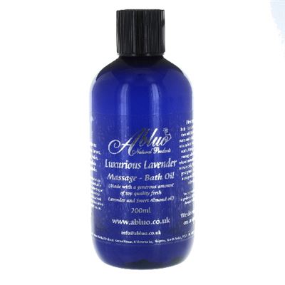 Luxury Lavender Bath & Massage Oil from Abluo 200ml + 50ml Extra Free
